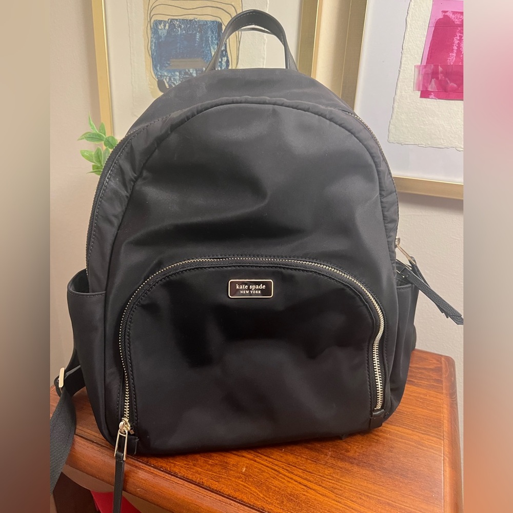 Kate Spade Black Nylon Backpack